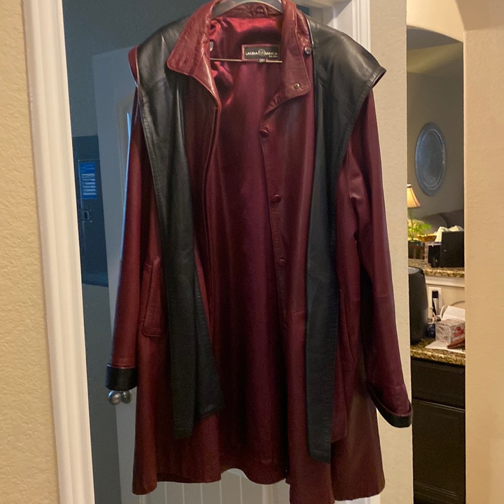 Leather coat